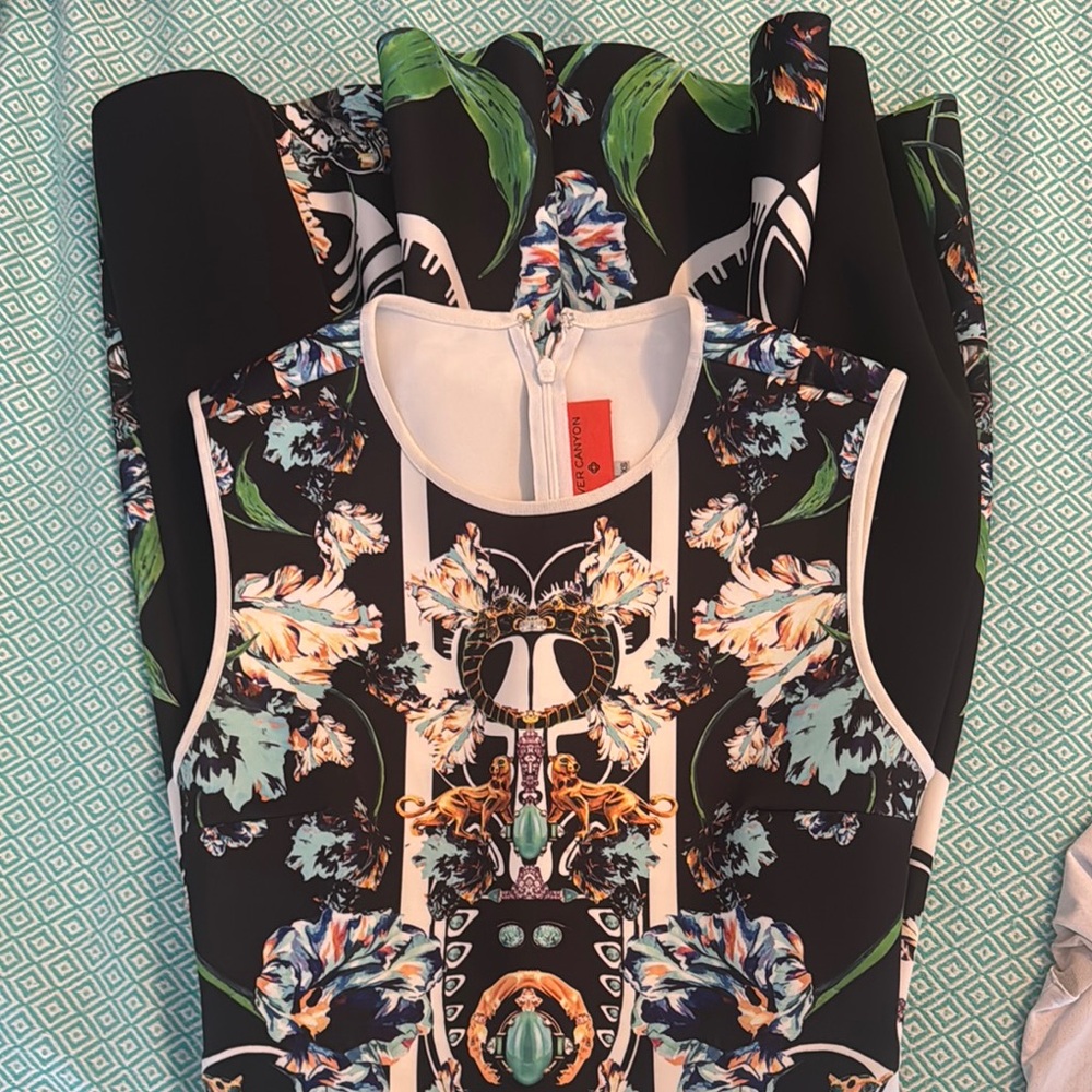 Clover Canyon Jungle and Jewel tone minidress